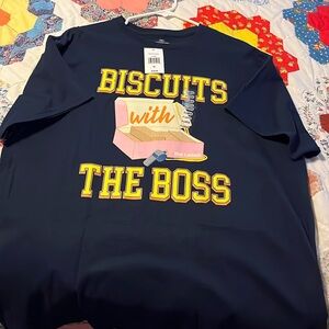 Ted Lasso Biscuits with the Boss XL t-shirt NWT